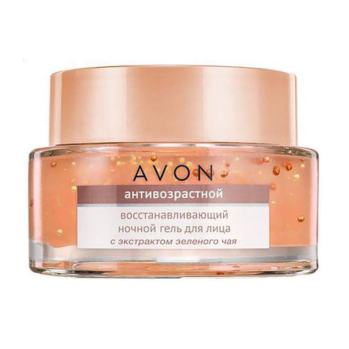 

Антивіковий відновлювальний нічний гель для обличчя Avon з екстрактом зеленого чаю, 50 мл