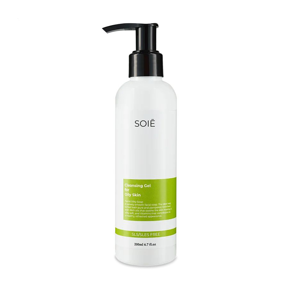 

Очищувальний гель-тонік для обличчя Soie Cleansing Gel For Oily Skin для жирної та комбінованої шкіри, 200 мл