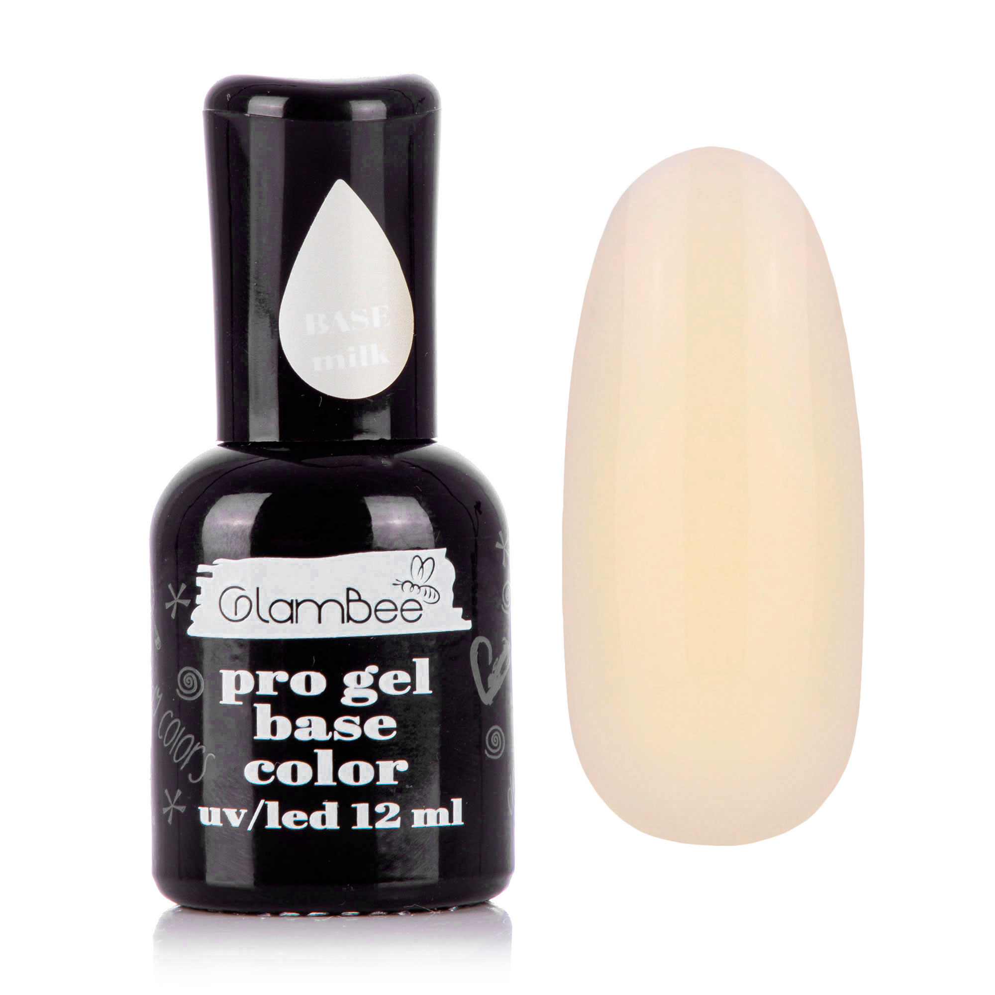 

Базове покриття для гель-лаку GlamBee ProGel Base Milky, 12 мл