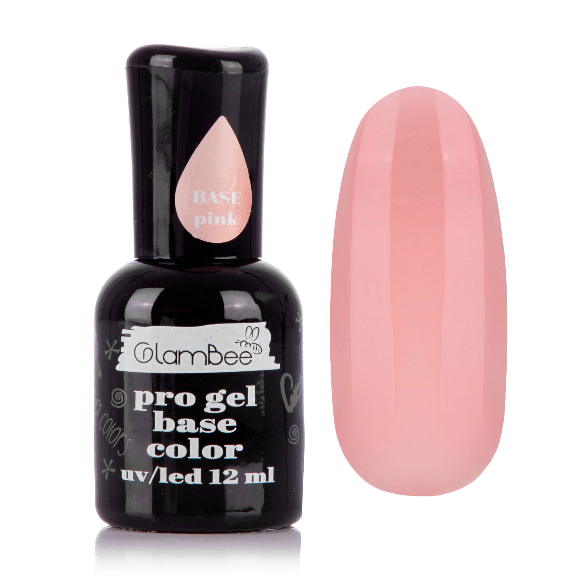 

Базове покриття для гель-лаку GlamBee ProGel Base Pink, 12 мл