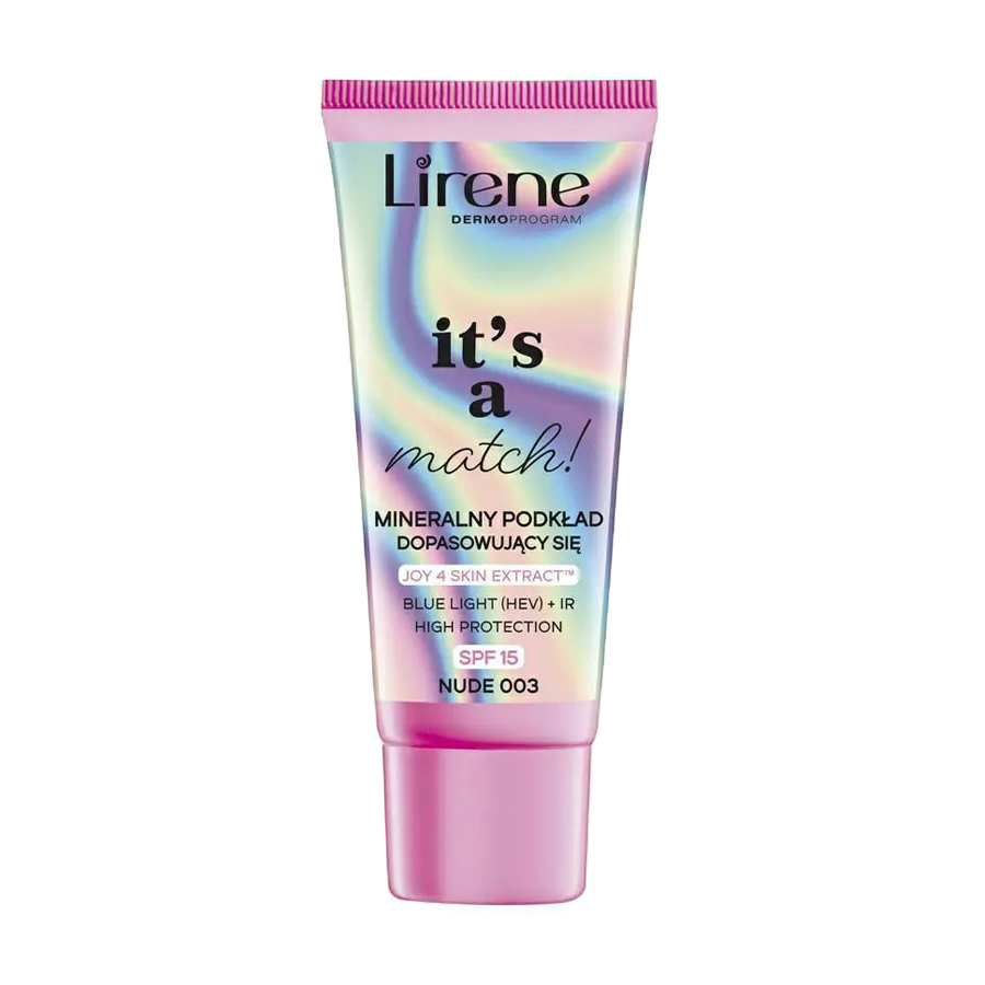 

Уцінка! Мінеральний тональний крем для обличчя Lirene It's A Match SPF 15 003 Nude, 30 мл