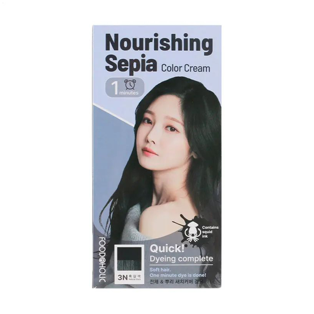 

Уцінка! Крем-фарба для волосся Food A Holic Nourishing Sepia Color Cream 3N Natural Black, 120 г