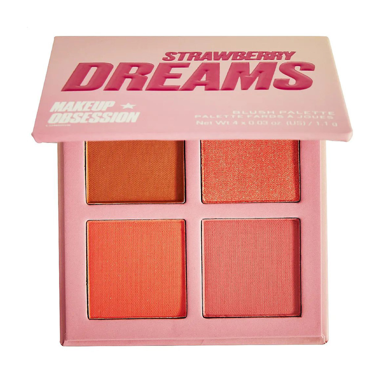 

Уцінка! Палетка рум'ян для обличчя Makeup Obsession Blush Palette, Strawberry Dreams, 4.4 г