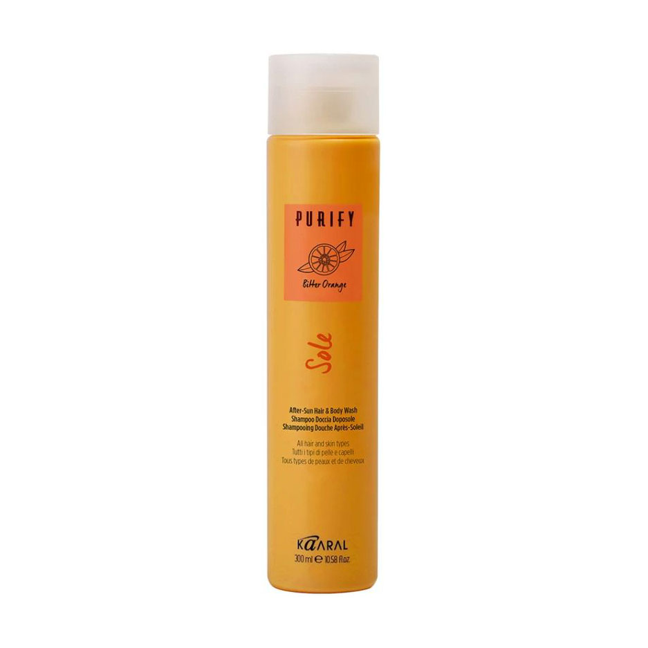 

Шампунь для волосся та тіла Kaaral Purify Bitter Orange Sole After-Sun Hair & Body Wash з УФ-фільтрами, 300 мл