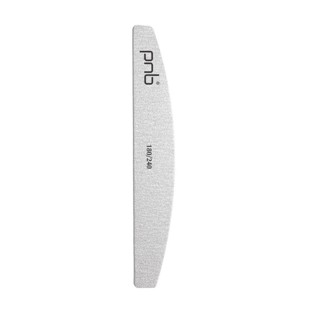 

Пилка для нігтів PNB Nail File Grey Half-Round 180/240 гритів, Grey, півколо