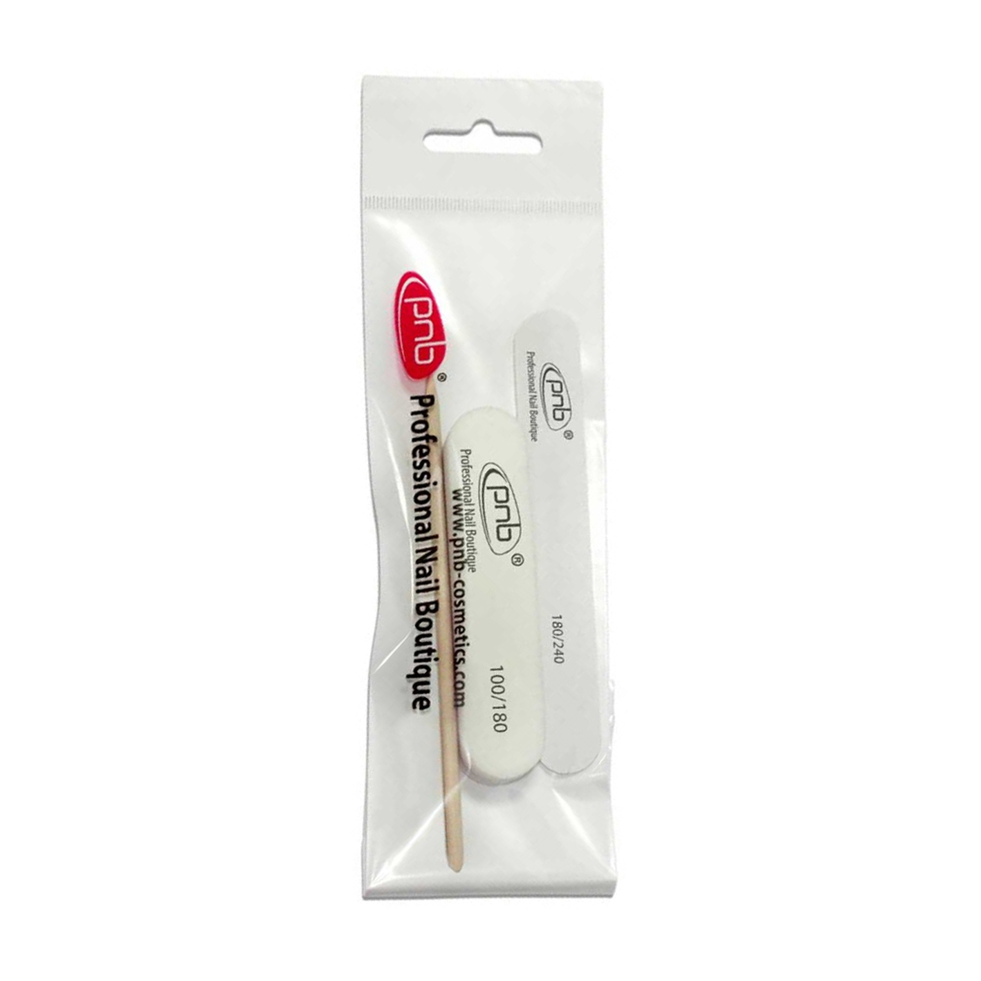 

Індивідуальний набір для манікюру PNB (міні-пилка 180/240 гритів, 1 шт + міні-баф 100/180, 1 шт + апельсинова паличка, 1 шт)