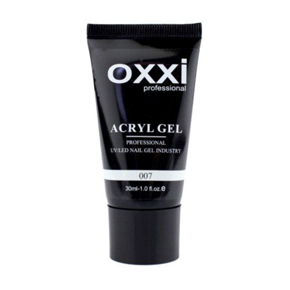 

Акрил-гель для нігтів Oxxi Professional Acryl Gel 7 Прозорий із шимерами, 30 мл