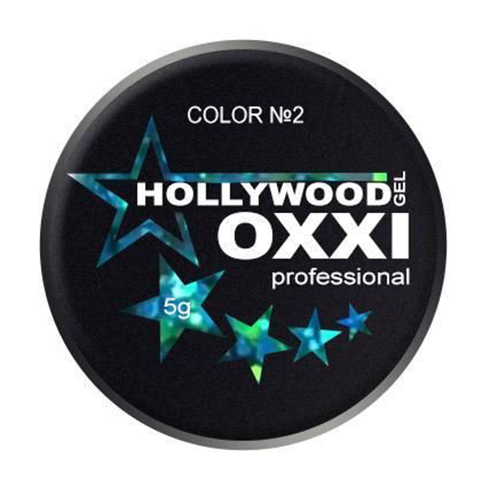 

Уцінка! Глітерний гель для манікюру Oxxi Professional Hollywood 2 Бірюзово-салатовий голографічний мікс, 5 г