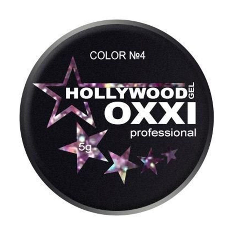 

Уцінка! Глітерний гель для манікюру Oxxi Professional Hollywood 4 Бузковий з голографічним ефектом, 5 г