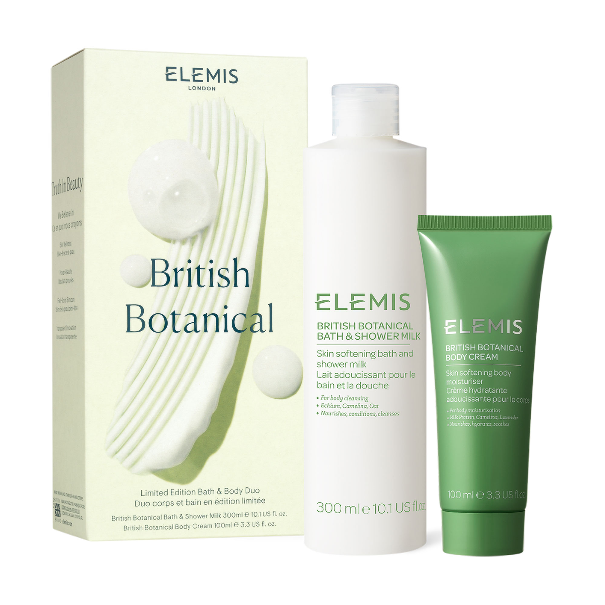

Набір для тіла Elemis British Botanicals Body Duo (молочко для ванни та душу, 300 мл + крем для тіла, 100 мл)