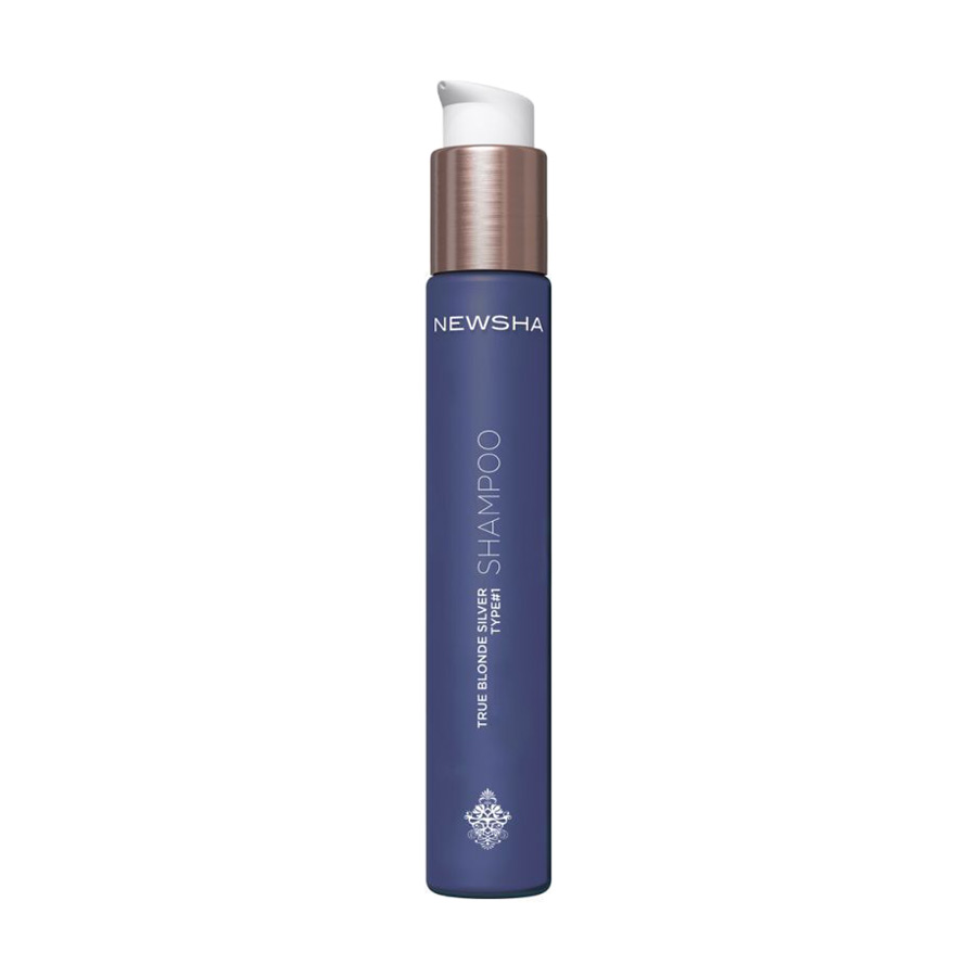 

Уцінка! Відтінковий шампунь для волосся Newsha True Blonde Silver Shampoo Selected Extract of Indigo для підтримки блонду, 80 мл