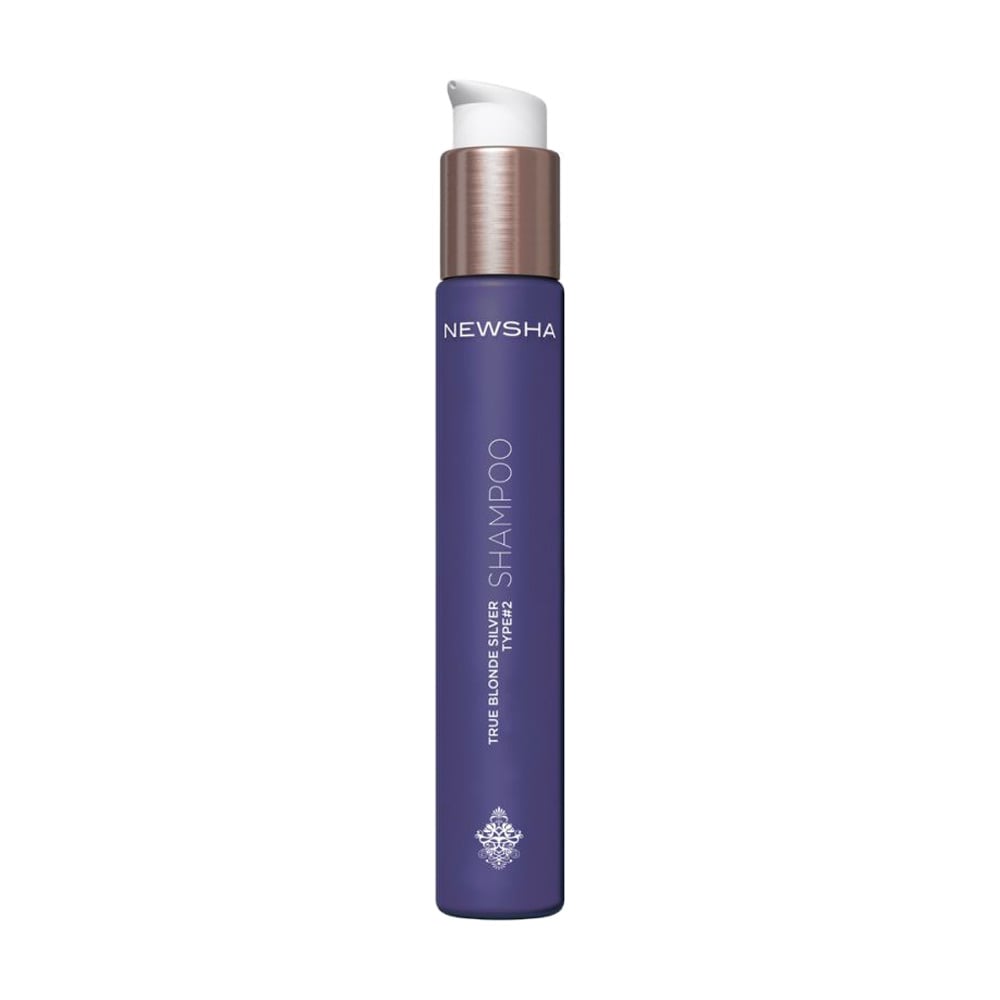 

Відтінковий шампунь для волосся Newsha True Blonde Silver Shampoo Type2 with Violet Pigments для підтримки блонду, 80 мл