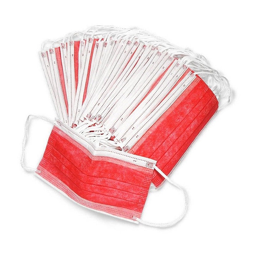 

Уцінка! Маска медична PNB червона, 50 шт