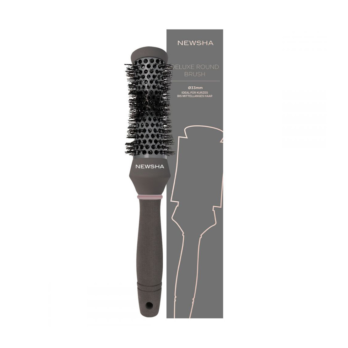 

Браш для волосся Newsha Deluxe Round Brush, диаметр 33 мм, 1 шт