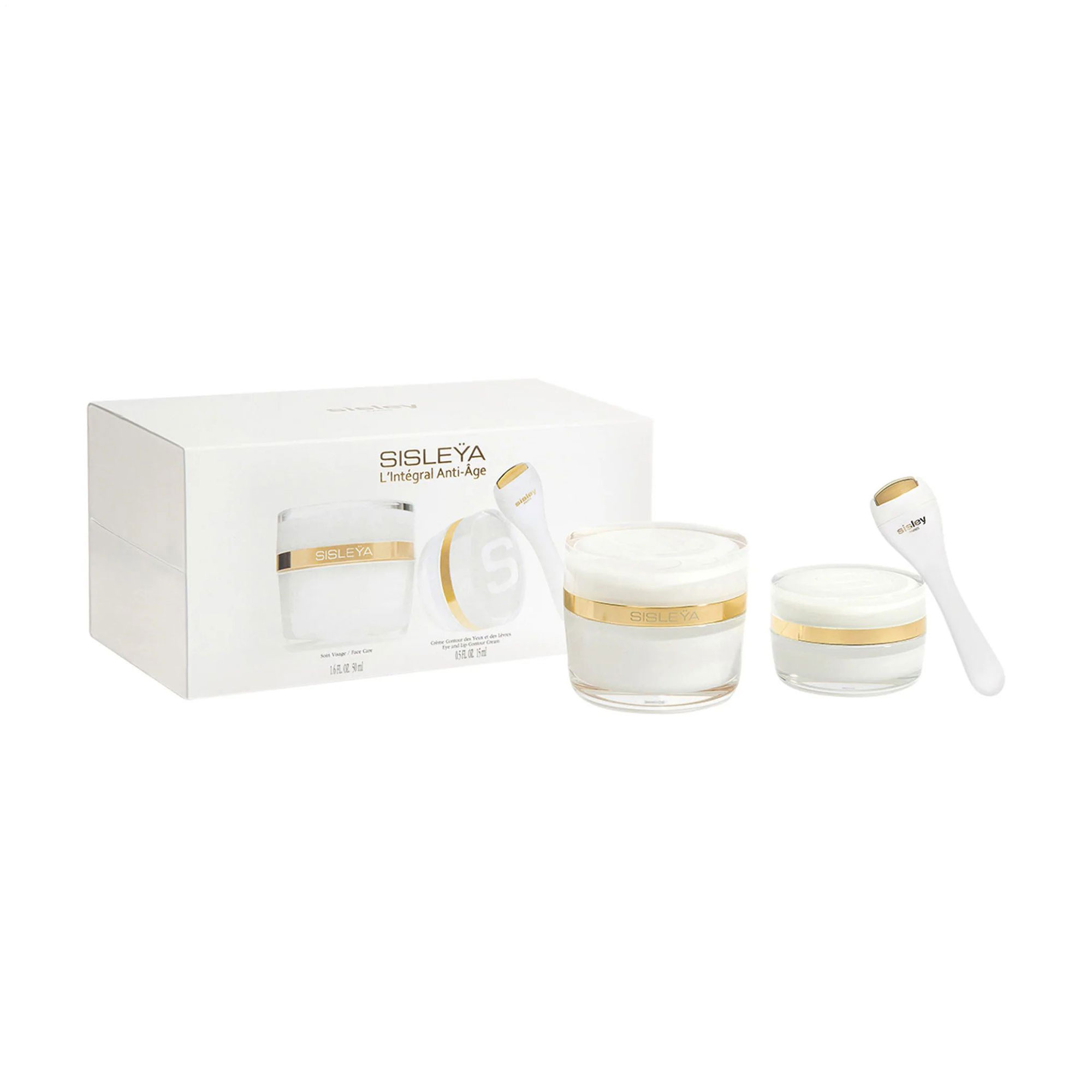 

Набір для догляду за обличчям Sisley L'Integral Anti-Age Duo (крем, 50 мл + крем для контуру очей та губ, 15 мл + масажер, 1 шт)