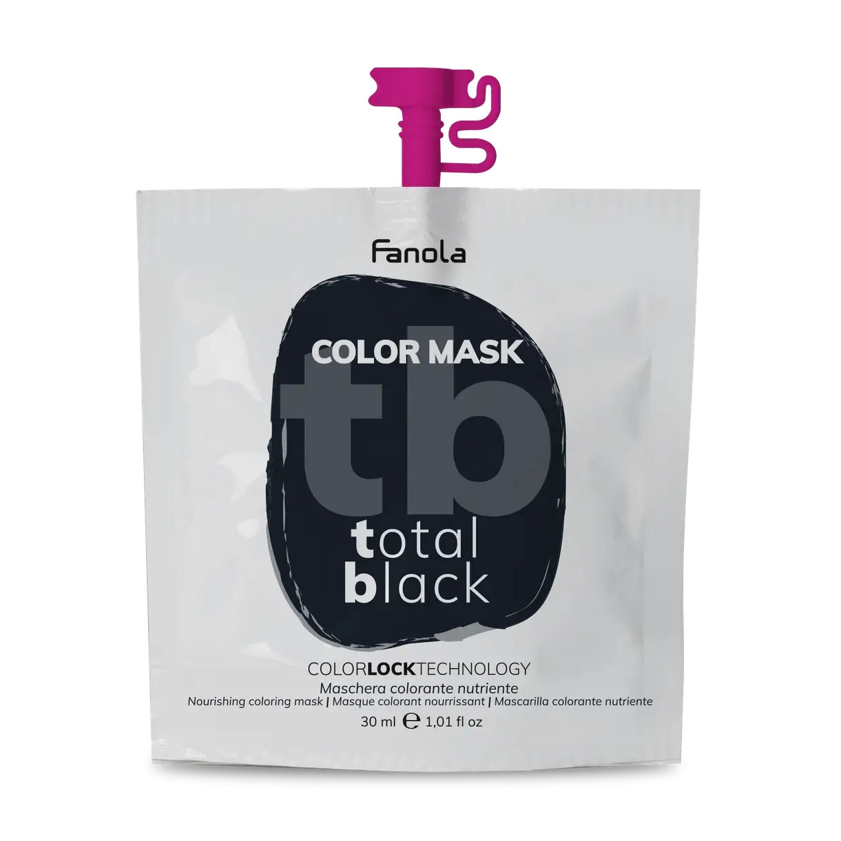 

Живильна тонувальна маска для волосся Fanola Color Mask Total Black, 30 мл