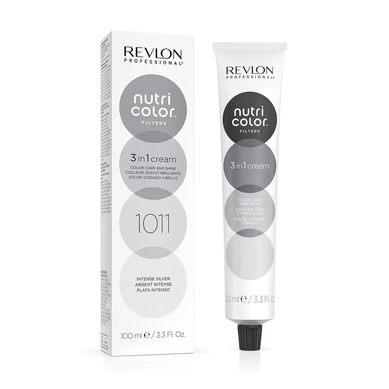 

Тонувальна маска для волосся Revlon Professional Nutri Color Filters Metal-Ice Toning 1011 Intense Silver, 100 мл