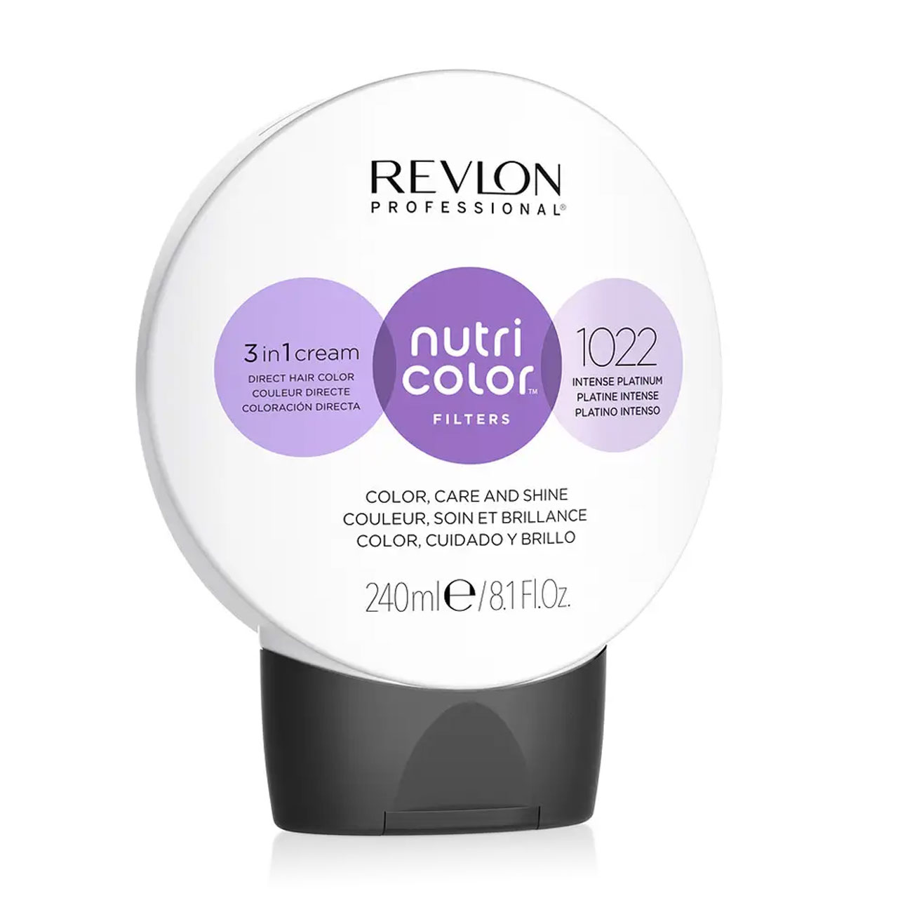 

Тонувальна маска для волосся Revlon Professional Nutri Color Filters Metal-Ice Toning 1022 Intense Platinum, 240 мл