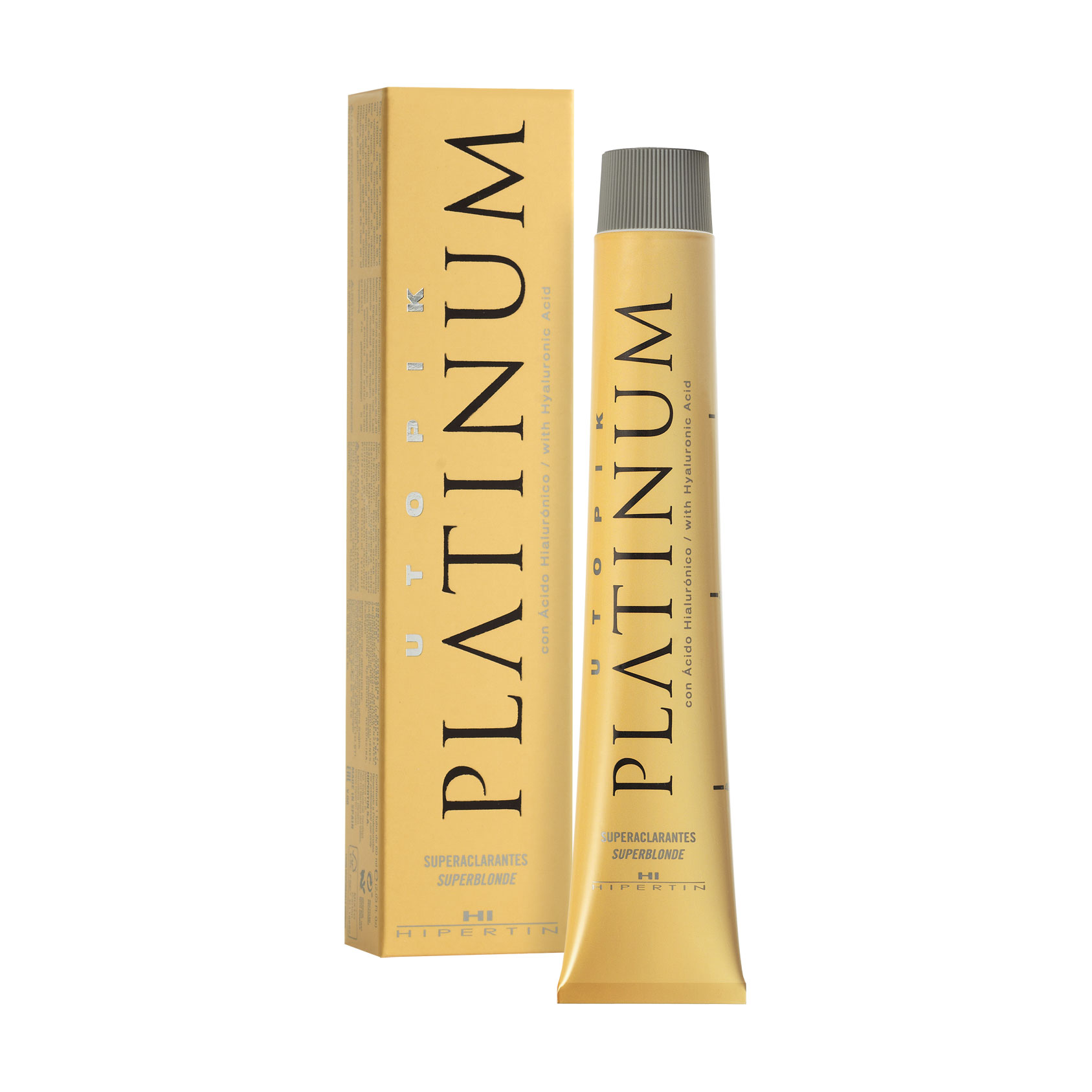 

Перманентна фарба для волосся Hipertin Utopik Platinum з гіалуроновою кислотою, 10.73 Gold Sandy Light Extra Blonde Super Lightener, 60 мл