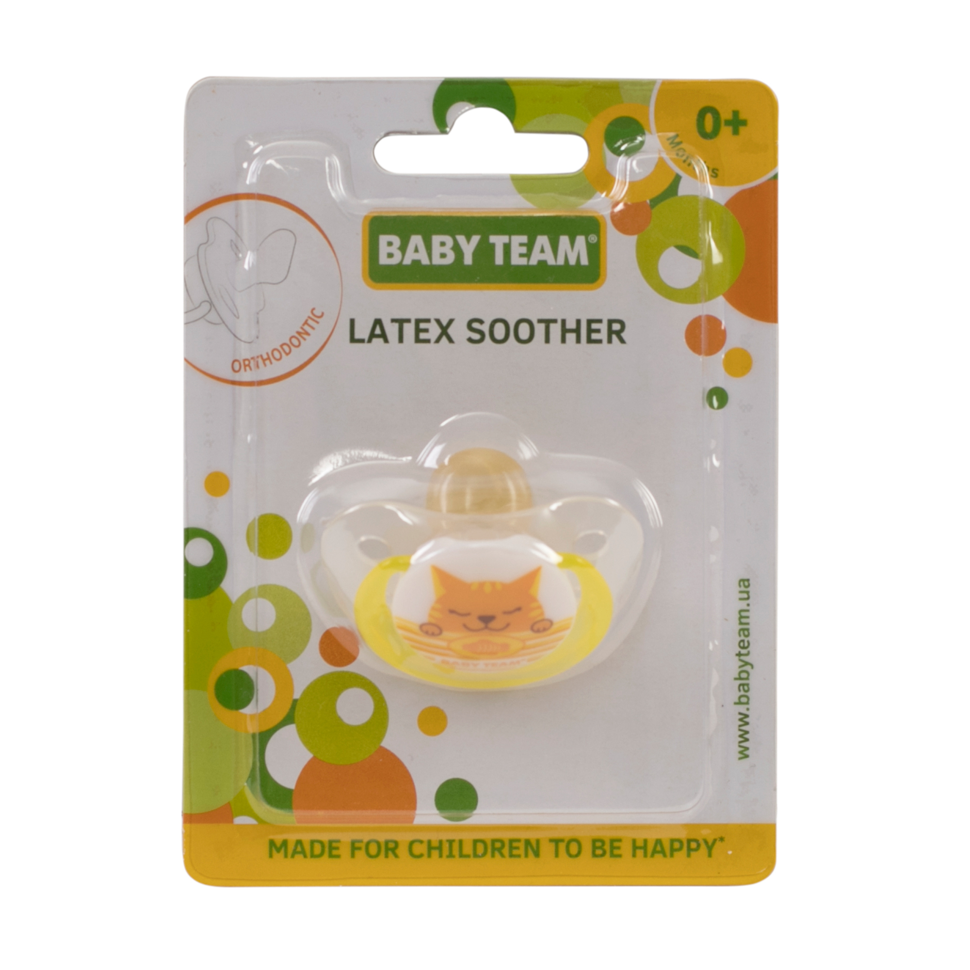 

Пустушка латексна ортодонтична Baby Team з народження, 1 шт (3200)