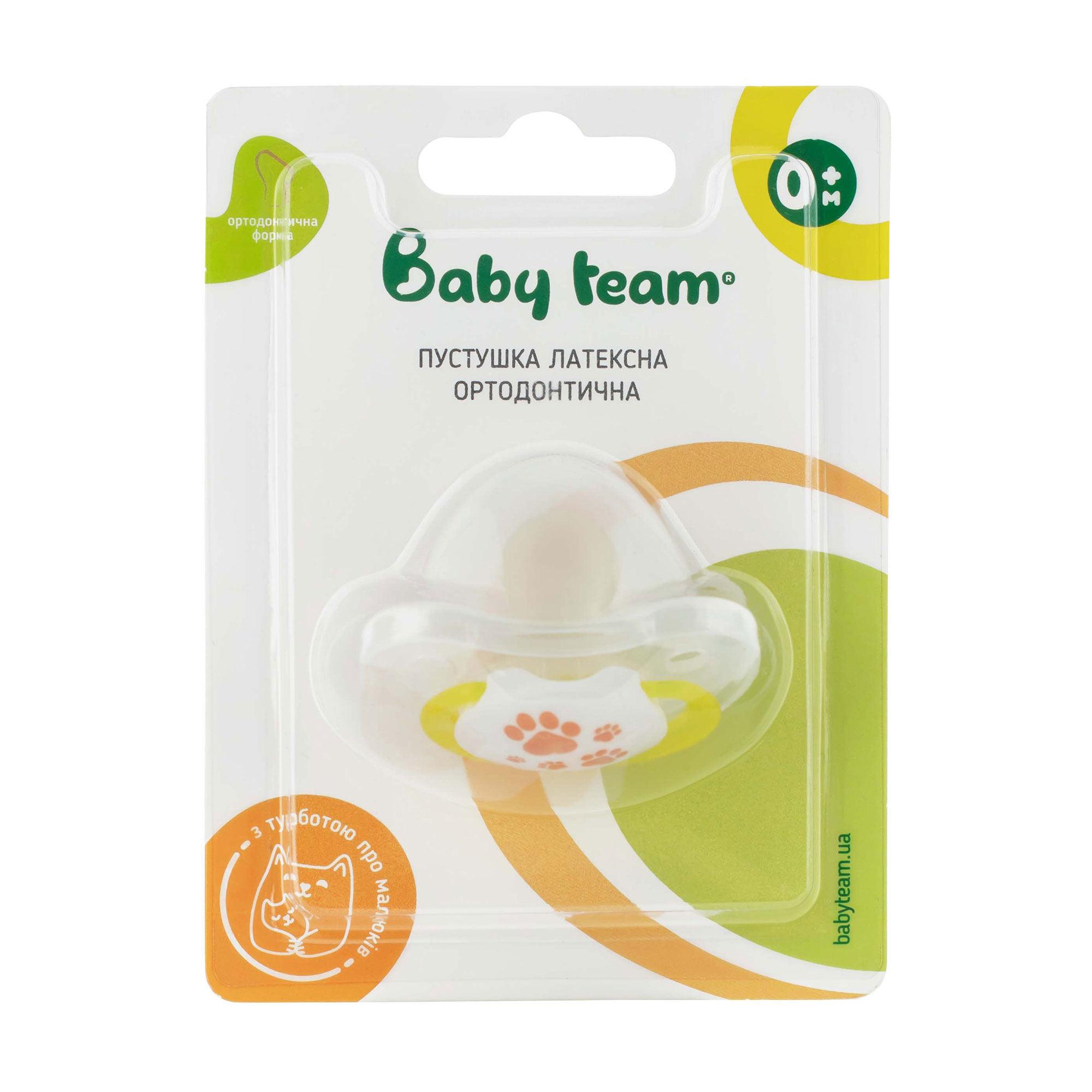 

Пустушка латексна ортодонтична Baby Team з народження, 1 шт (3200)