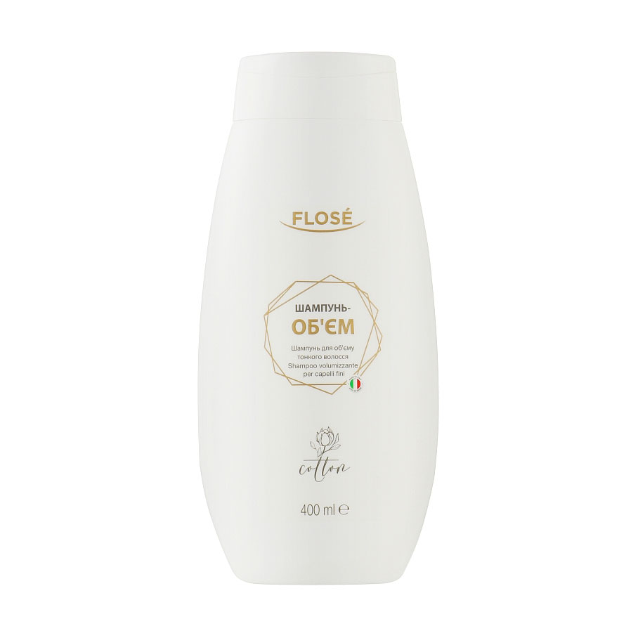 

Уцінка! Шампунь Flose Cotton Volume Shampoo Об'єм, для тонкого волосся, 400 мл