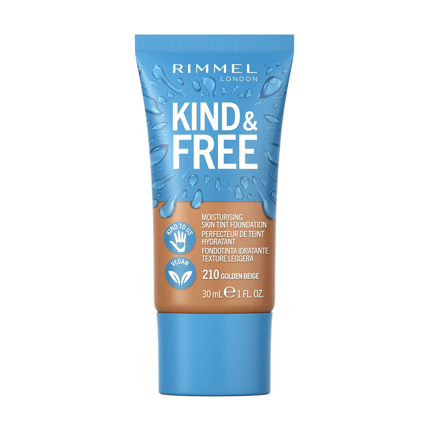

Тональна основа-тінт для обличчя Rimmel Kind & Free Moisturising Skin Tint Foundation 210 Golden Beige, 30 мл