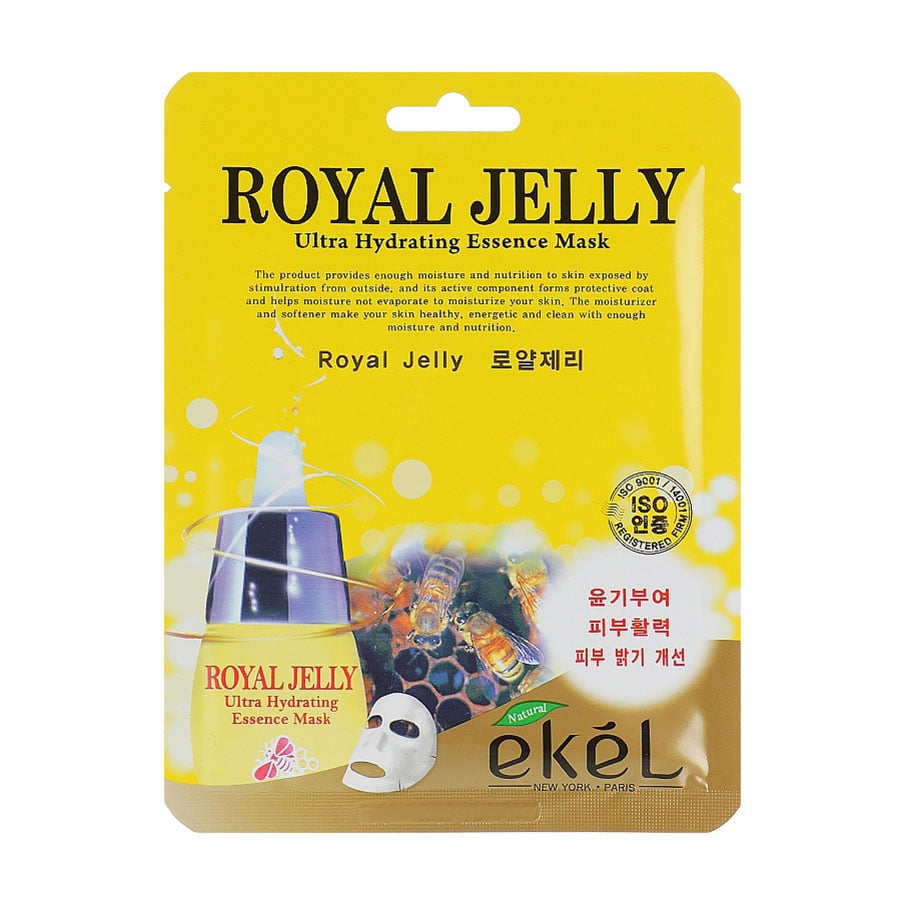 Тканинна маска для обличчя Ekel Royal Jelly з екстрактом бджолиного маточного молочка, 25 мл