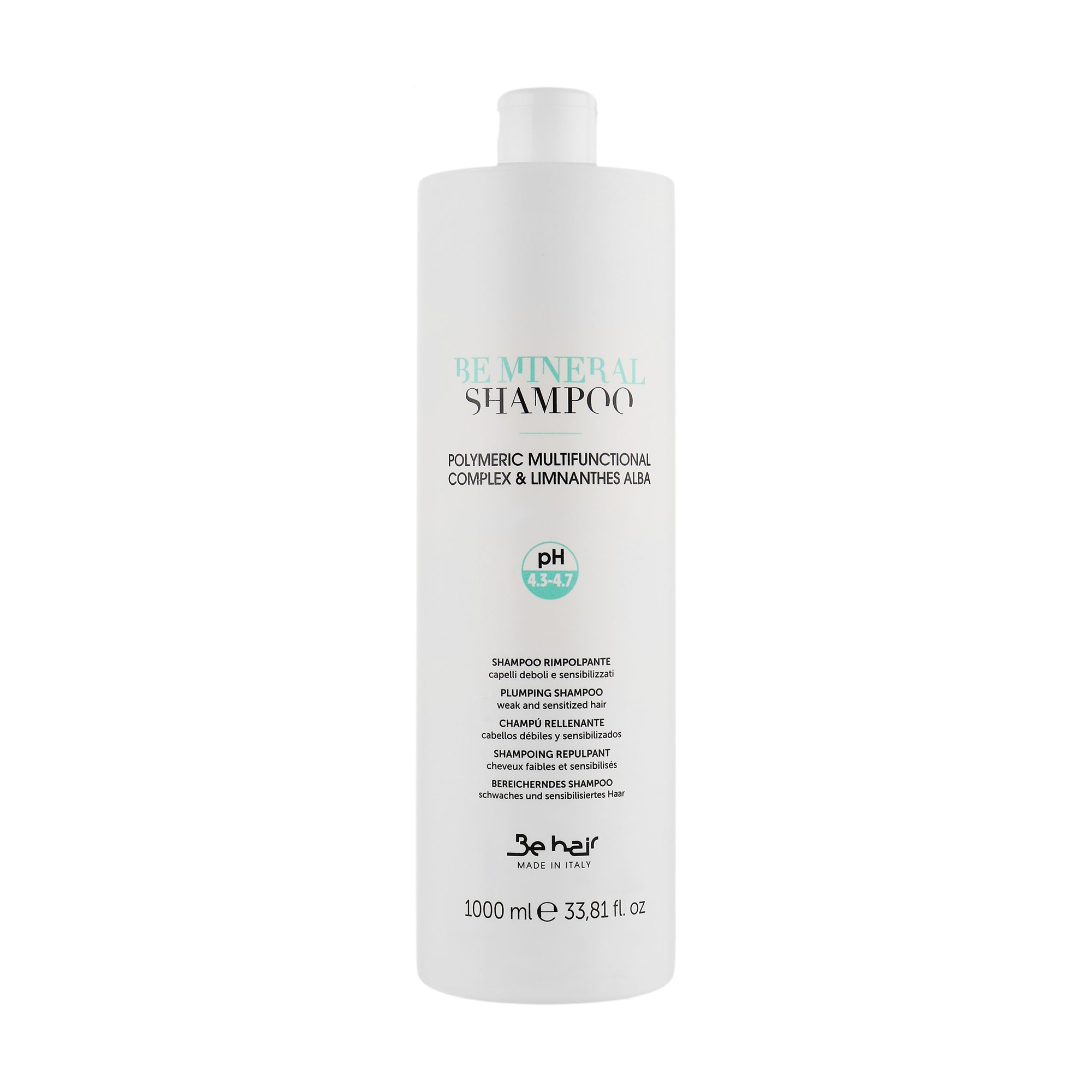 

Мінеральний шампунь для волосся Be Hair Be Mineral Plumping Shampoo pH 4.3-4.7, 1 л