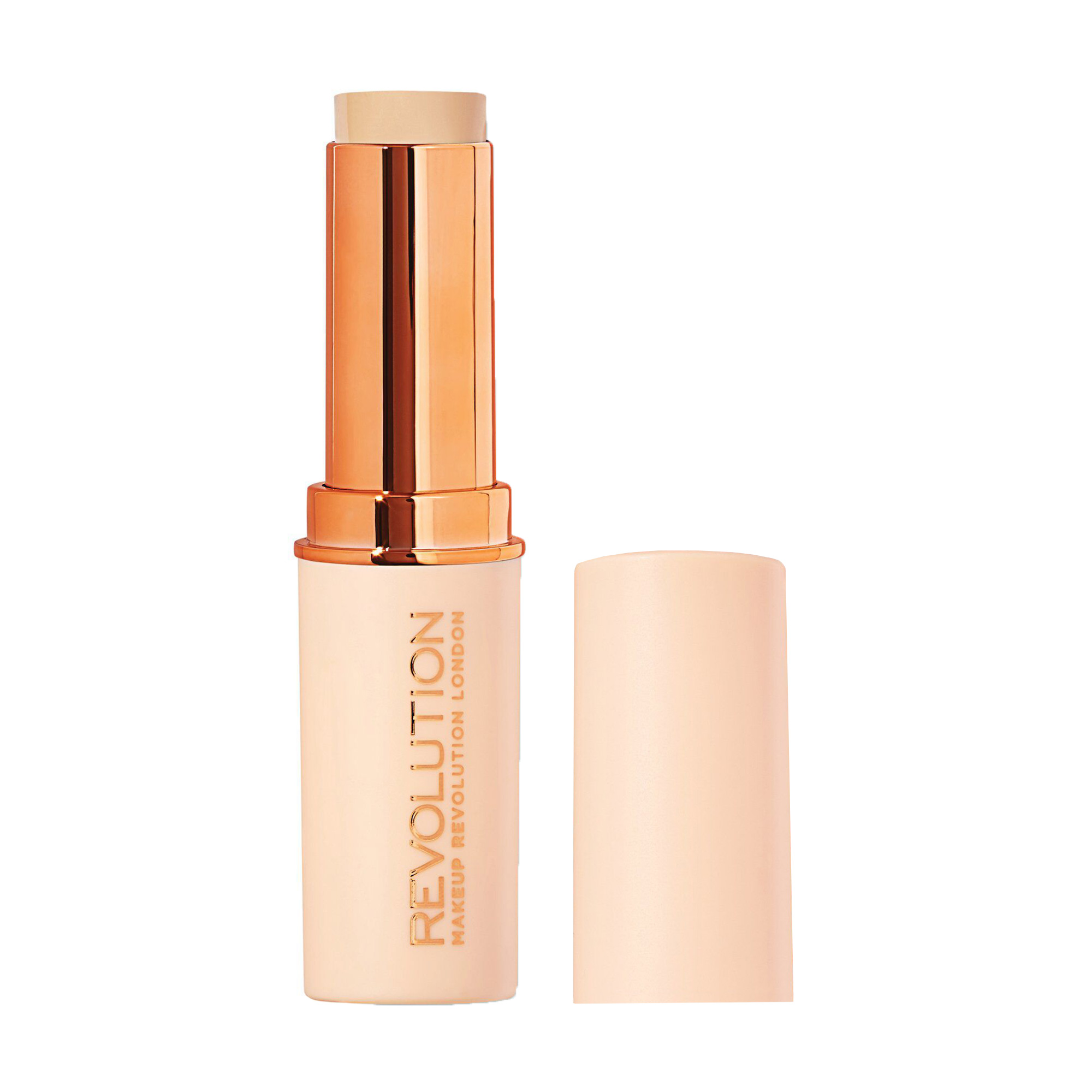 Акція на Тональна основа-стік для обличчя Makeup Revolution Fast Base Stick Foundation, F3, 6.4 г від Eva