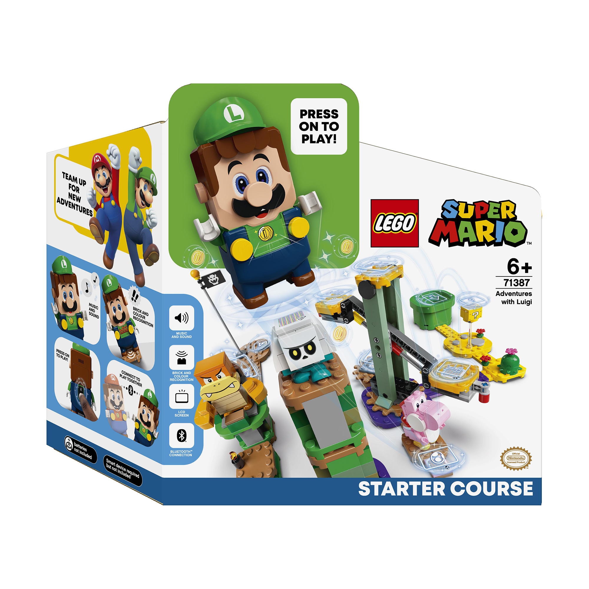 

Конструктор LEGO Super Mario Стартовий набір Пригоди разом з Луїджі, 280 деталей, від 6 років (71387)