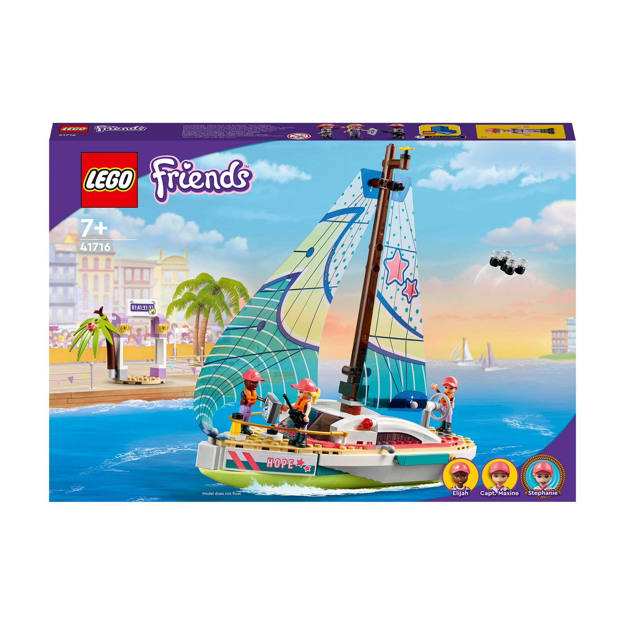 

Конструктор LEGO Friends Пригоди Стефані на вітрильному човні, 304 деталі, від 7 років (41716)