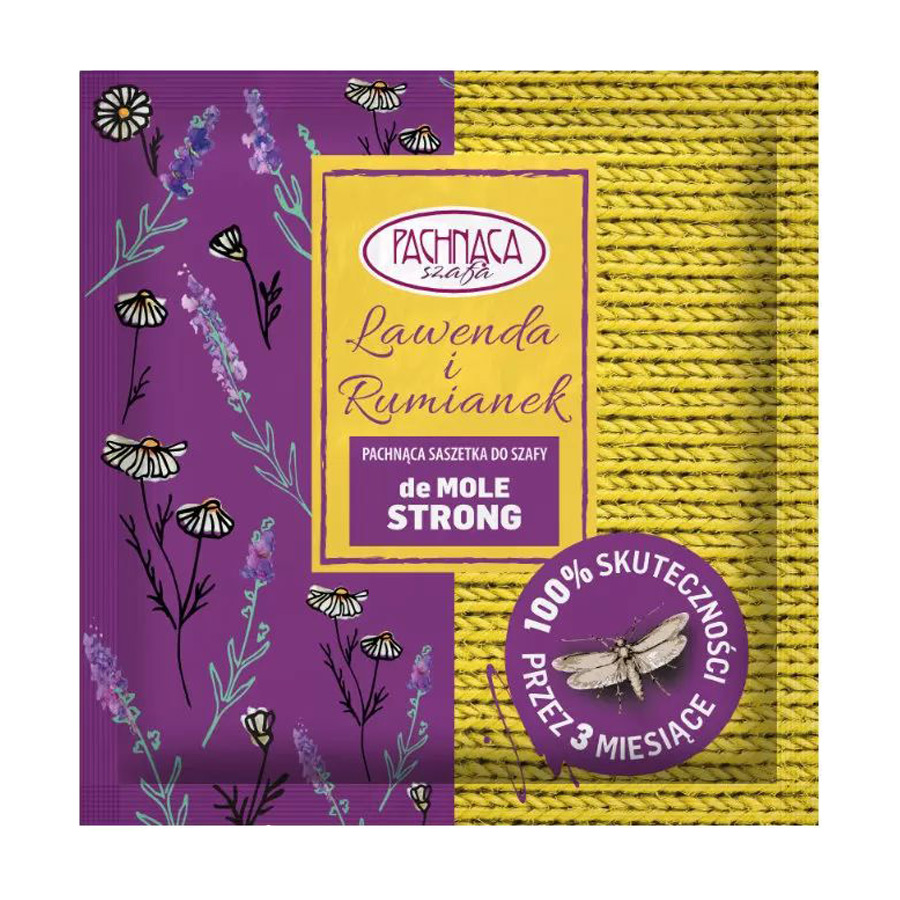 

Ароматичне саше для гардеробу Pachnaca Szafa deMole Strong Lavender & Chamomile, 5.5 г