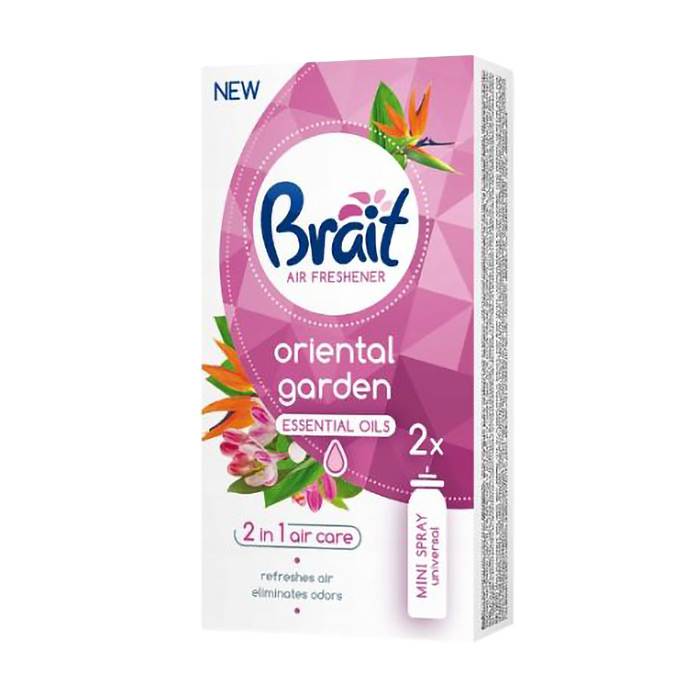 

Змінний балон до автоматичного аерозольного освіжувача повітря Brait Oriental Garden, 2*10 мл