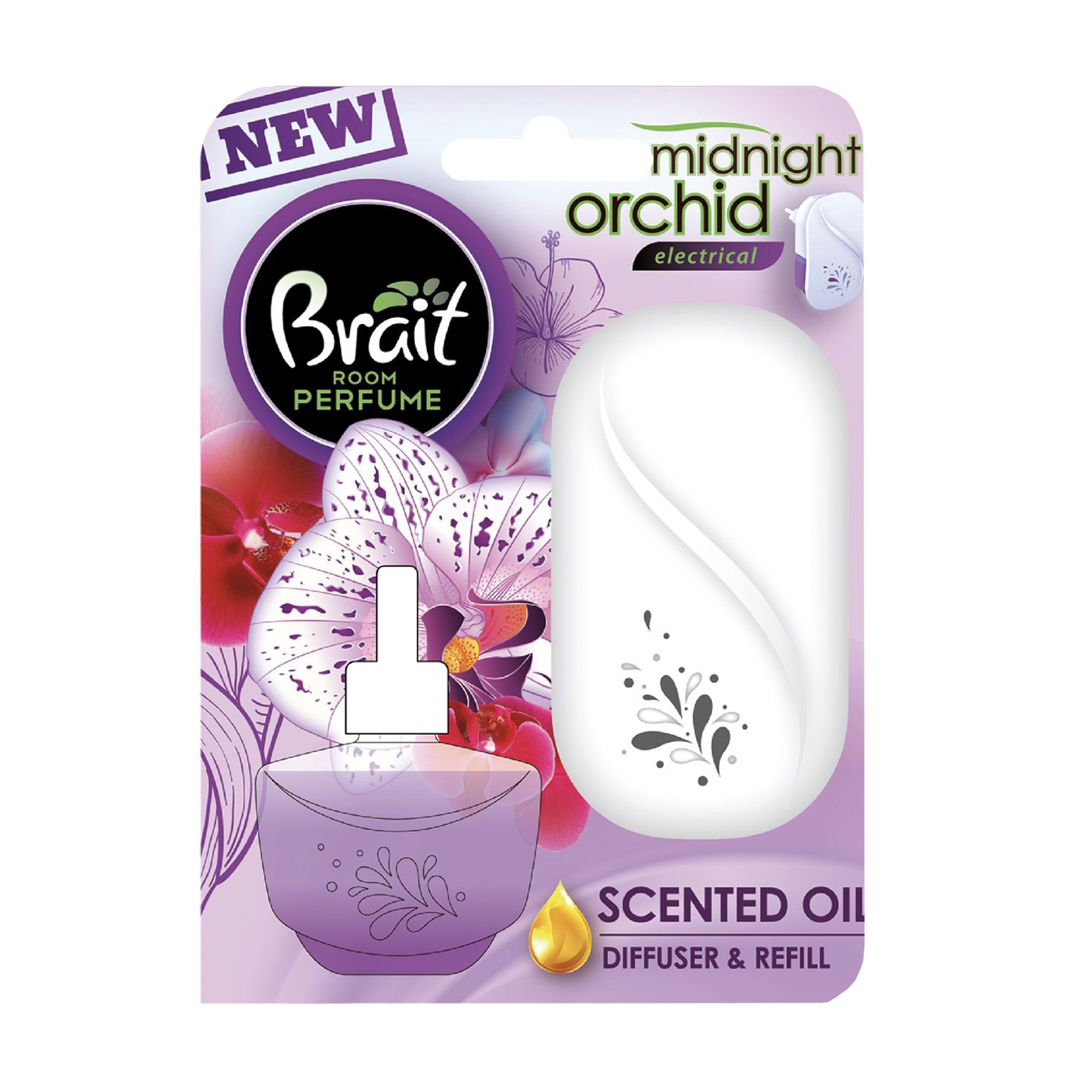 

Електричний освіжувач повітря Brait Midnight Orchid, 20 мл