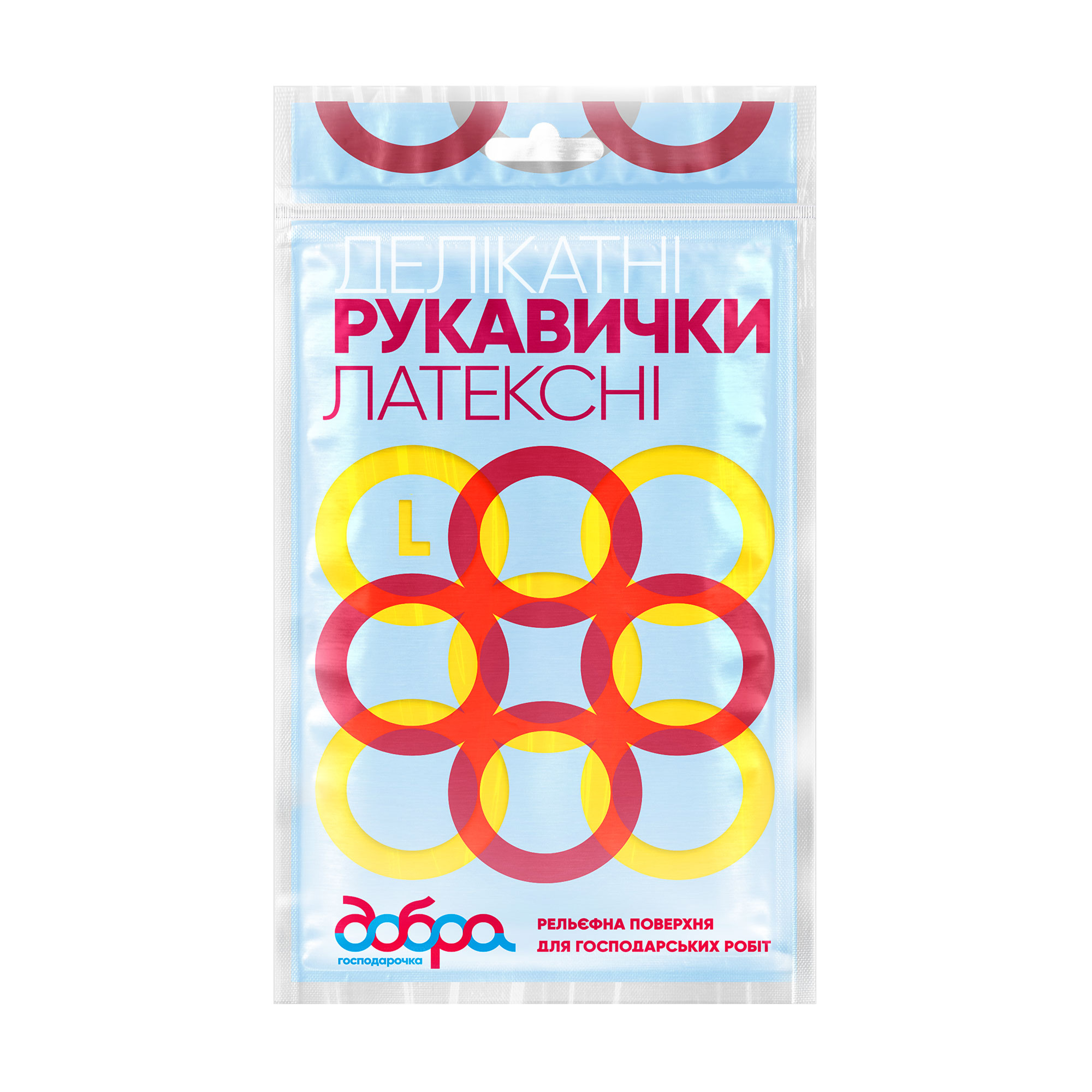 

Латексні рукавички Добра Господарочка, делікатні, розмір L, 1 пара