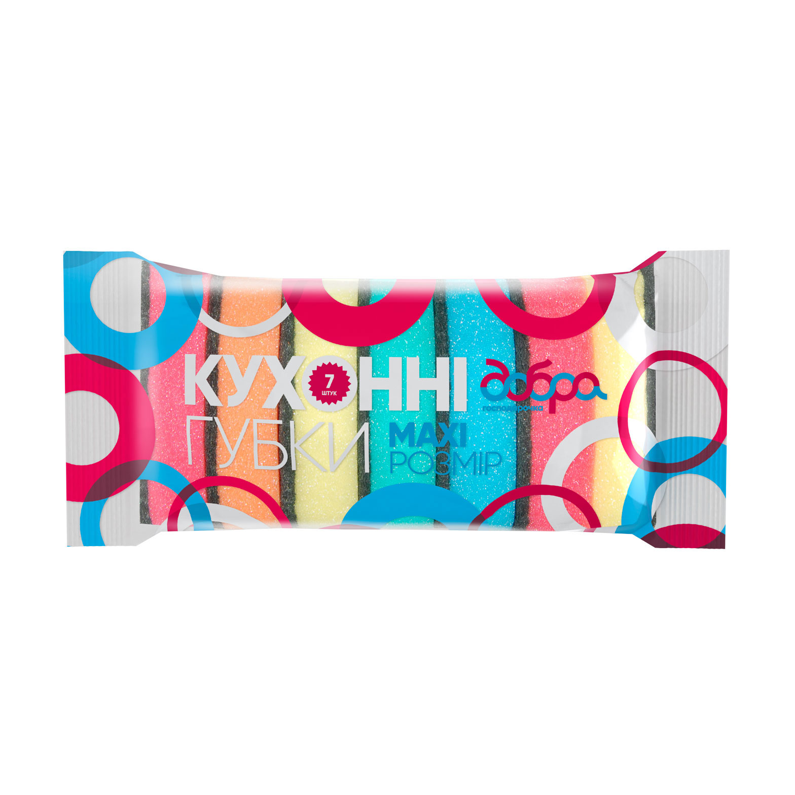 

Кухонні губки Добра господарочка Maxi розмір, 100*70*30 мм, 7 шт