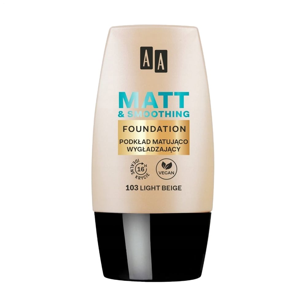 

Матувальний тональний крем для обличчя AA Make Up Matt & Smoothing Foundation 103 Light Beige, 30 мл