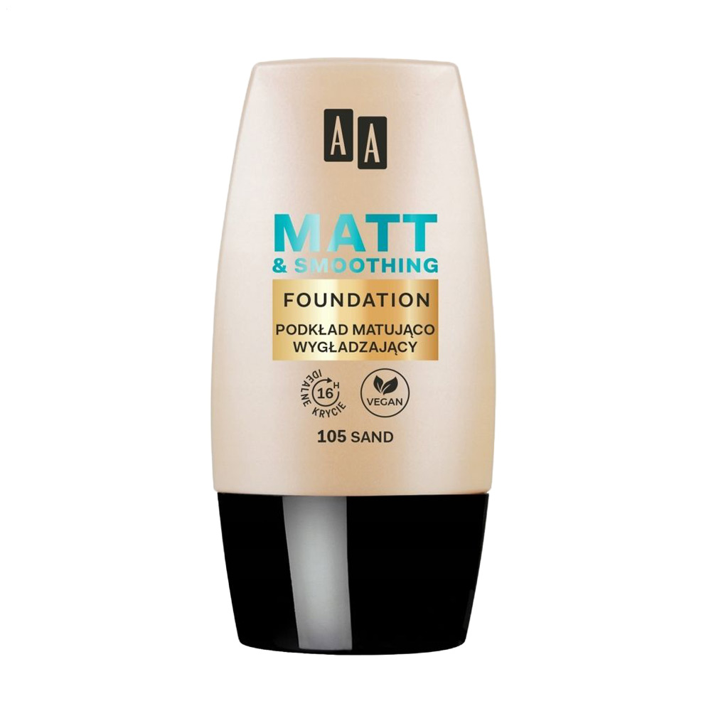 

Матувальний тональний крем для обличчя AA Make Up Matt & Smoothing Foundation 105 Sand, 30 мл