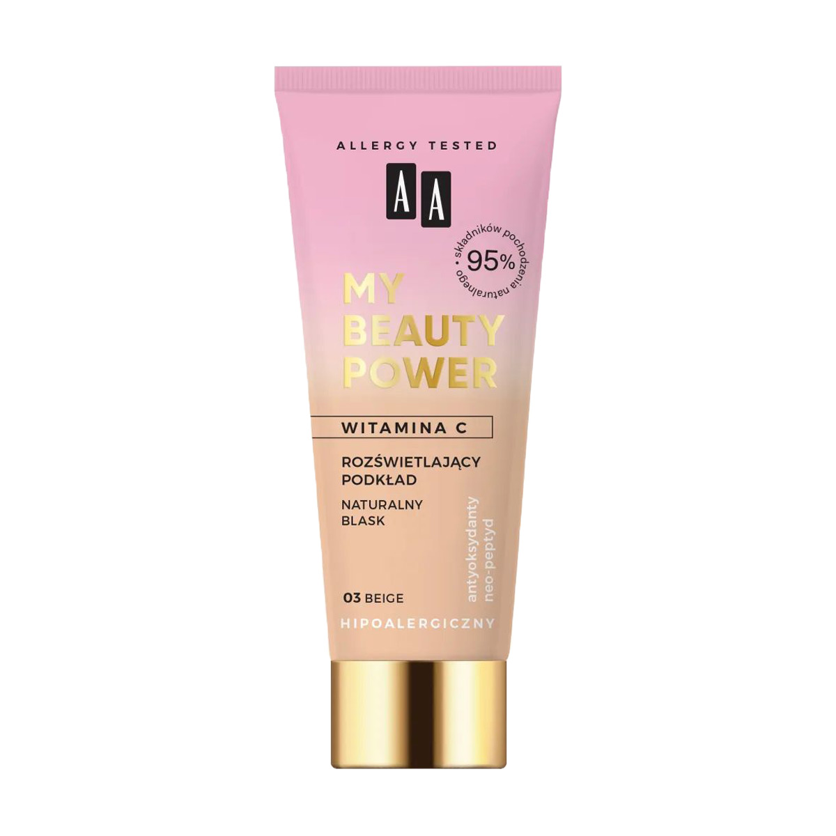 

Уцінка! Тональна основа для обличчя AA My Beauty Power Illuminating Foundation 03 Beige, 30 мл