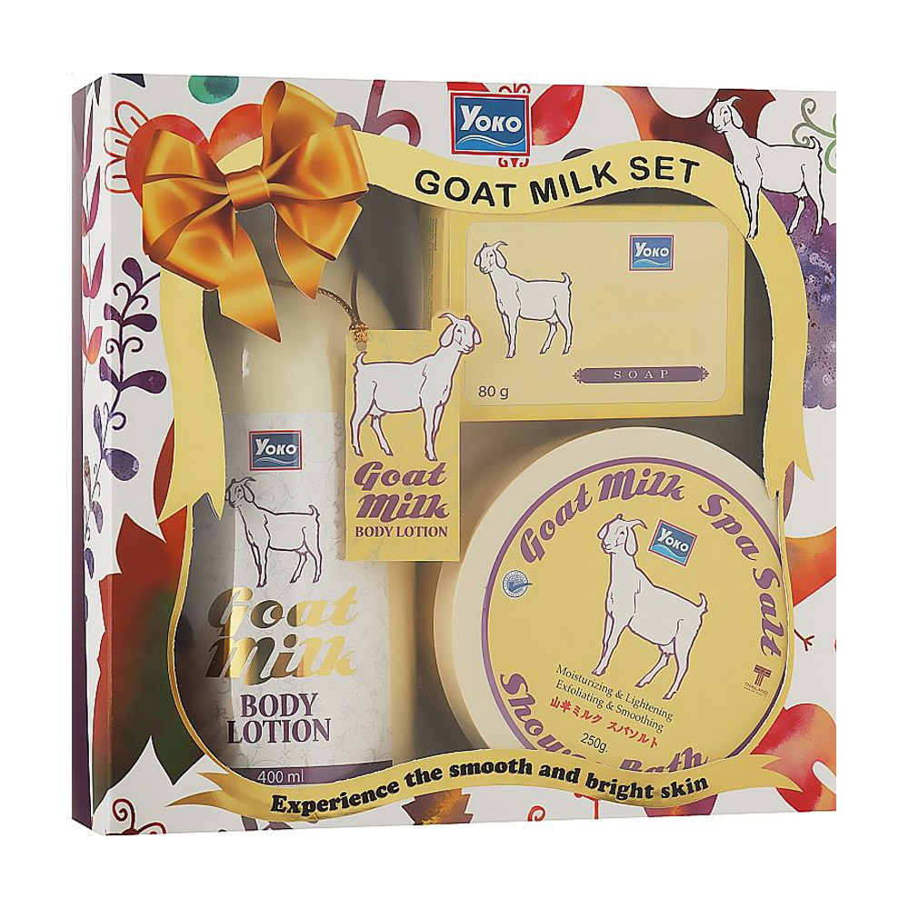 

Уцінка! Набір для тіла Yoko Goat Milk Set (скраб для тіла, 250 г + мило, 80 г + лосьйон для тіла, 400 мл)