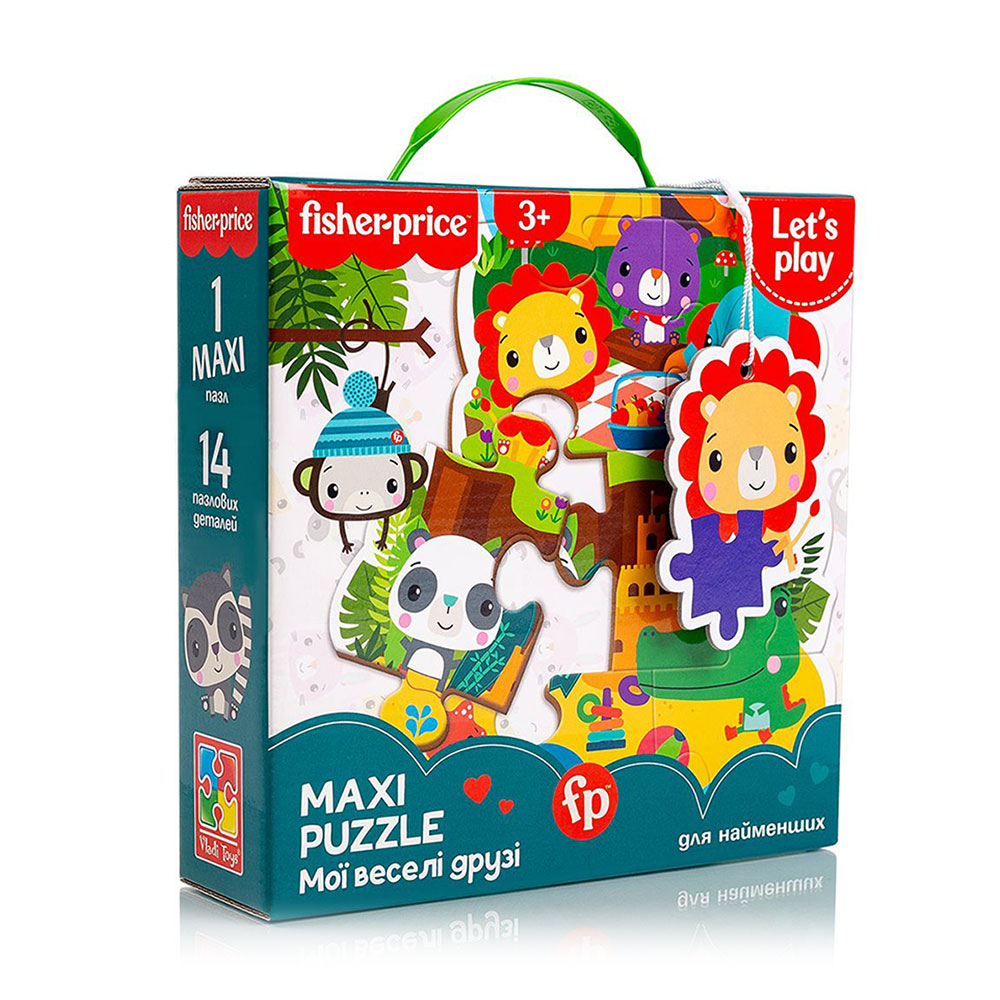 

Пазли Vladi Toys Fisher-Price Мої веселі друзі, українською мовою, від 3 років, 14 деталей (VT1711-10)