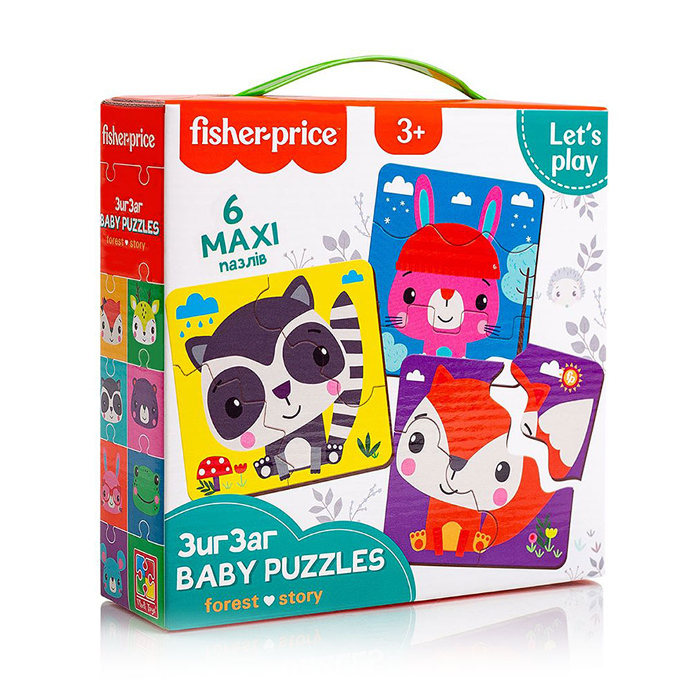 

Бебі пазли Vladi Toys Fisher-Price Лісова історія, українською мовою, від 3 років (VT1722-08)