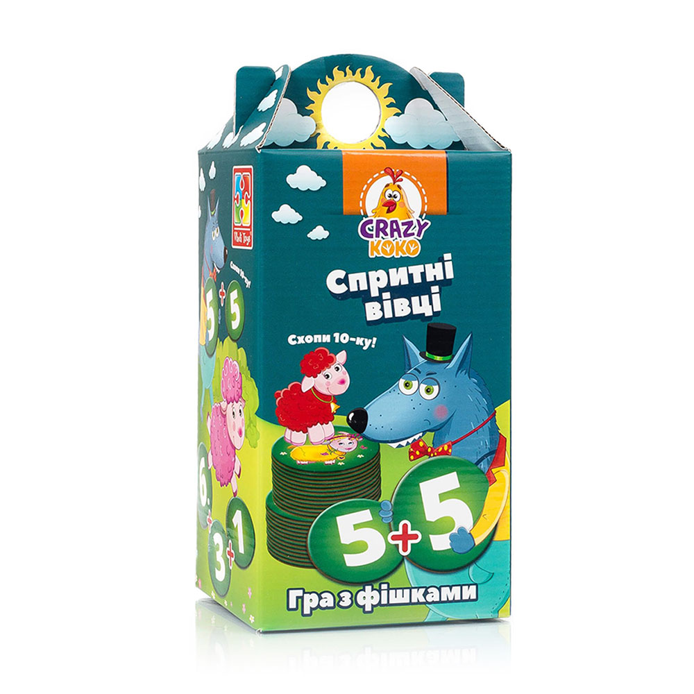 

Настільна гра Vladi Toys Crazy Koko Спритні вівці Схопи десятку!, українською мовою, 96 фішок, від 5 років (VT8033-04)