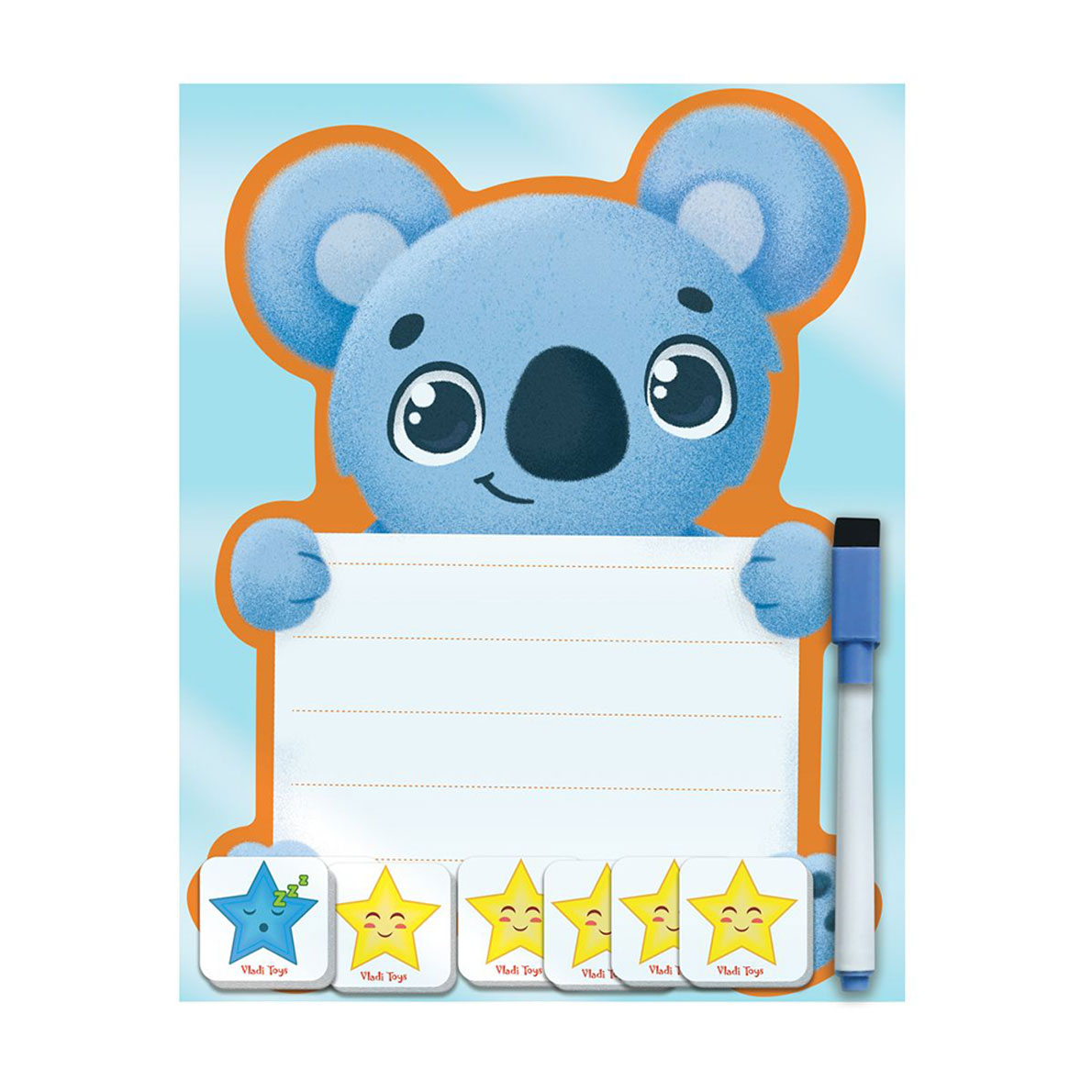 

Магнітна дошка з маркером Vladi Toys Коала, українською мовою, від 3 років, 9 предметів (VT3601-23)