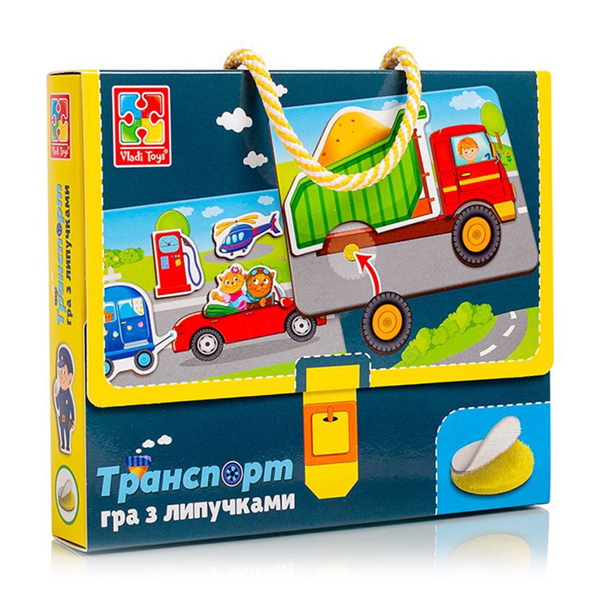 

Гра з липучками Vladi Toys Транспорт, українською мовою, від 3 років, 55 предметів (VT1302-28)