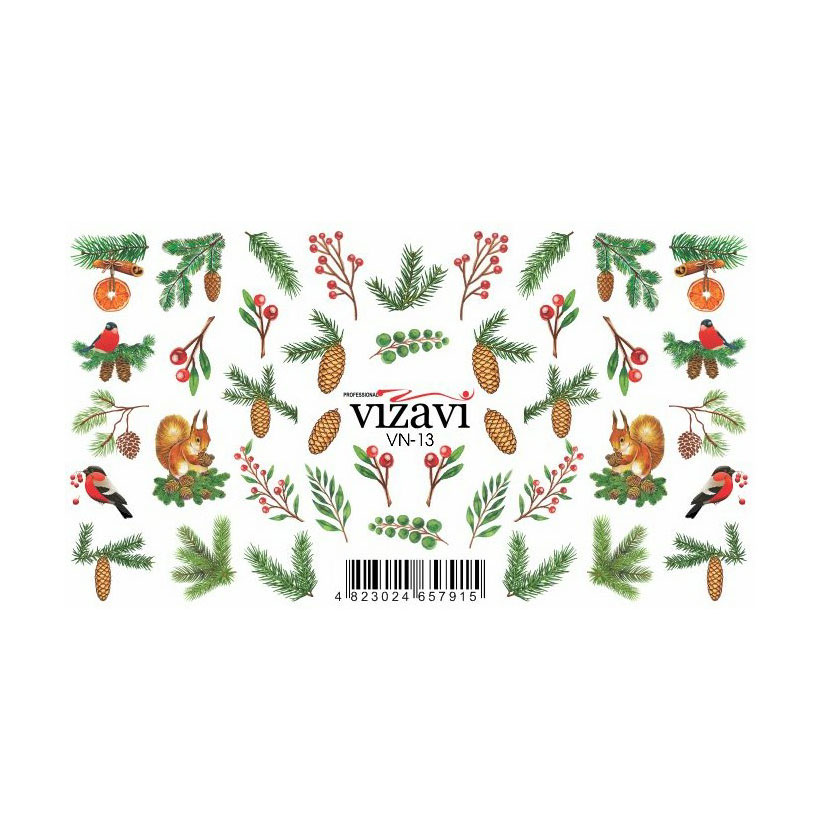 

Водні наліпки для нігтів Vizavi Professional VN-13