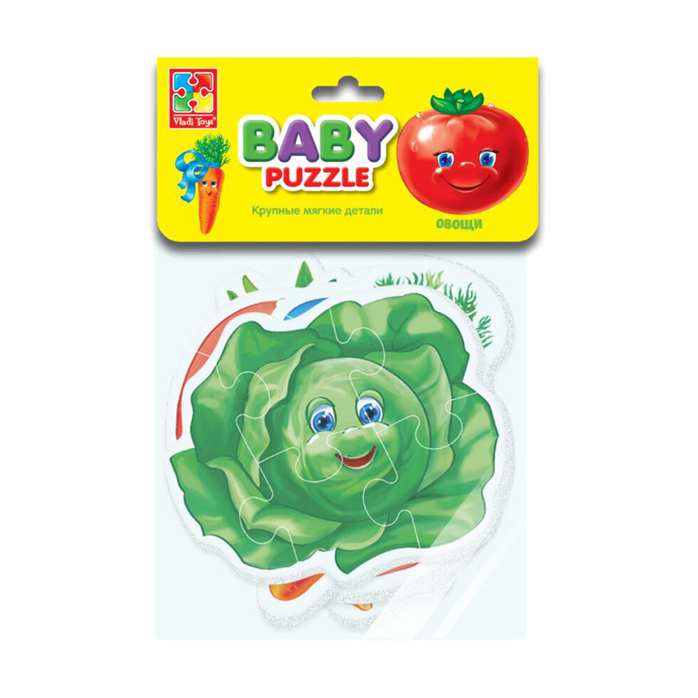 

Бебі пазли Vladi Toys Овочі, від 2 років, 16 деталей (VT1106-03)