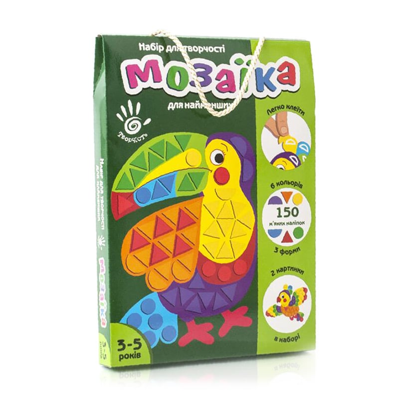 

Набір для творчості Vladi Toys М'яка фігурна мозаїка Тукан, українською мовою, від 3 років (VT4511-02)