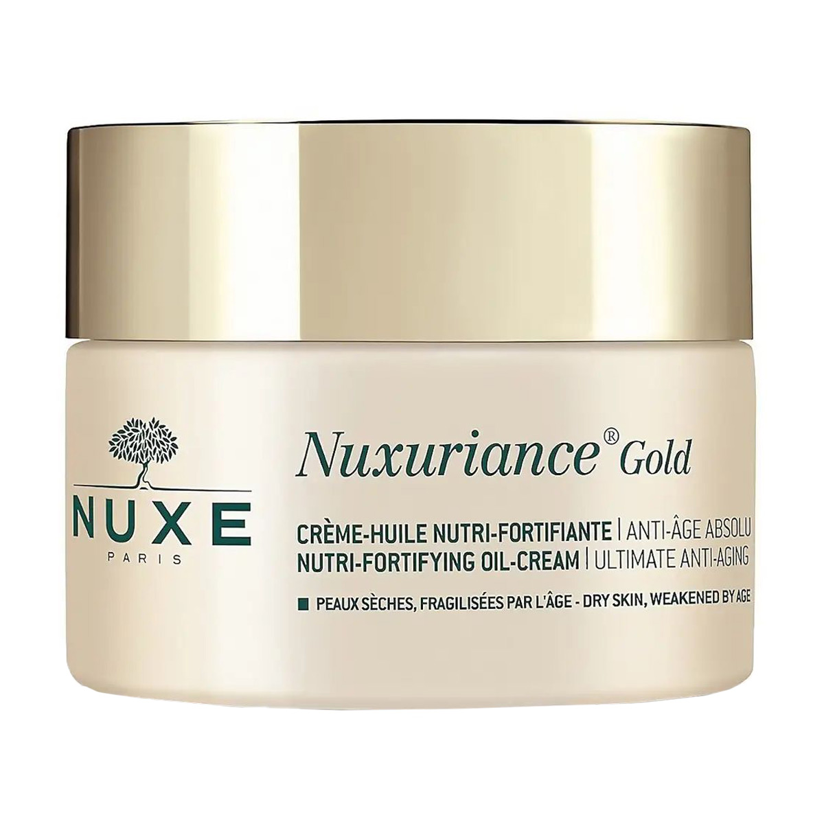

Живильний олійний крем для обличчя Nuxe Nuxuriance Gold Nutri-Fortifying Oil-Cream з підсилювальним ефектом для сухої шкіри, 50 мл